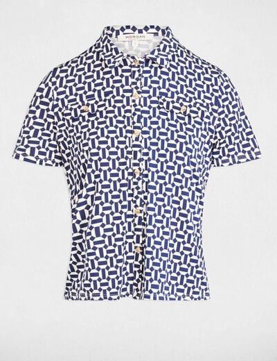 Short-sleeved blouse white women