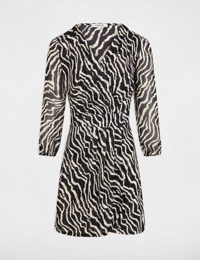 Printed wrap dress multicolor women