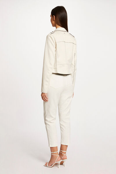 Straight jacket with suede effect  ladies'