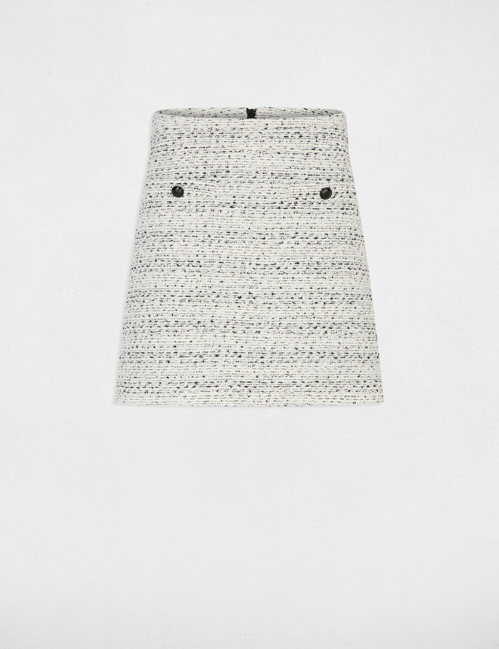 Short tweed skirt ivory women