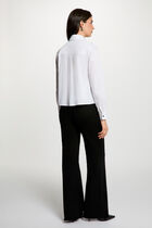 Straight shirt with notch collar white women