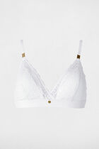 Lace bra with thin straps white women