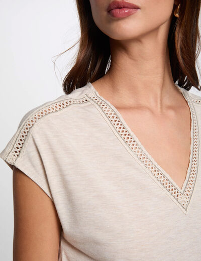 Short-sleeved t-shirt ivory women