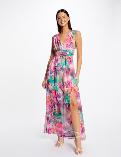 Maxi waisted dress floral print multico ladies'