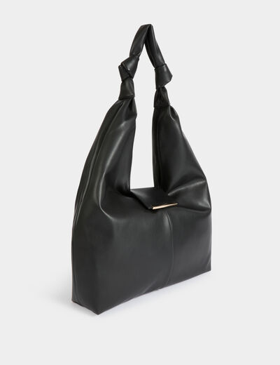 Half moon bag with bows black women