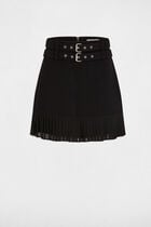 Mini skirt with fringes black women