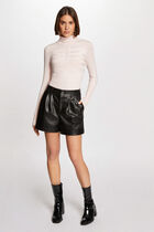 Fitted high neck sweater pink women