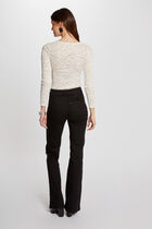 High-waisted flare jeans black women
