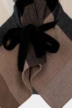 Cape à carreaux sable femme