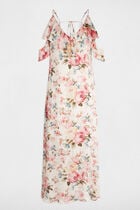 Printed maxi straight dress multicolor women