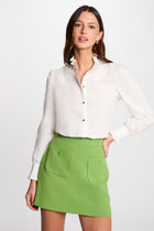 Long-sleeved shirt ecru women