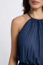 Pleated long dress multicolor women