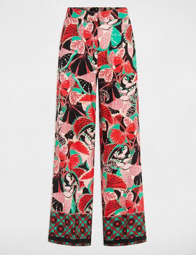 Printed wide leg trousers multicolor women