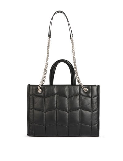 Quilted shopper bag black women