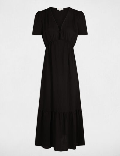 Maxi A-line dress black ladies'