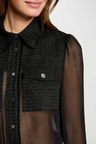 Long-sleeved shirt black women