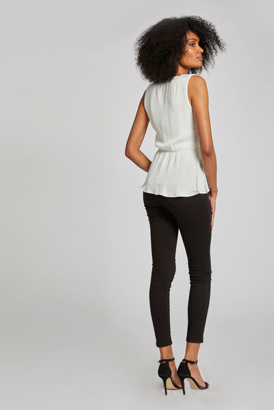 Standard rise skinny trousers black ladies'