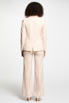 Blazer cintré rayé rose clair femme
