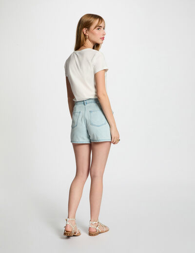 Short-sleeved t-shirt white women