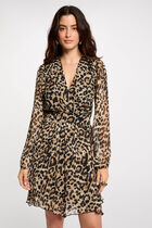Printed fitted mini dress multicolor women