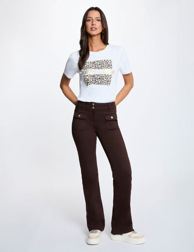Bootcut trousers dark brown women
