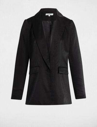 Suede blazer black women