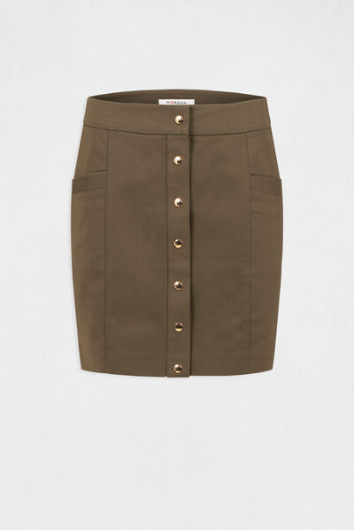 Buttoned high-waisted straight skirt  ladies'