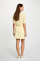 Mini skirt with buttons light yellow women