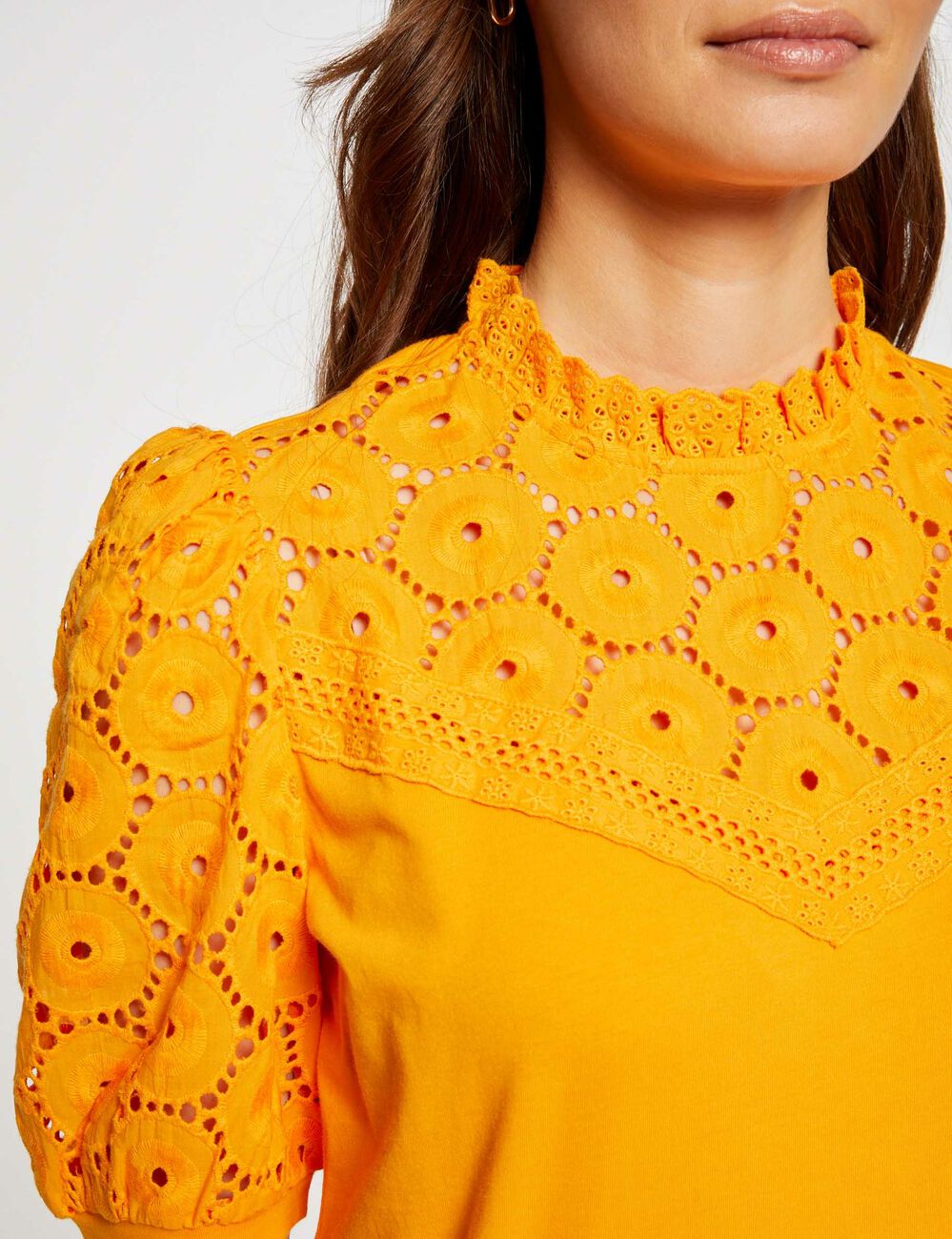 Short-sleeved t-shirt orange women