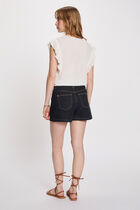 Tied shirt with v-neck white women