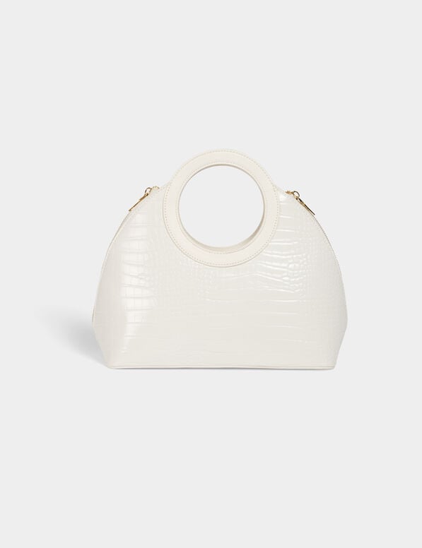 handbag croc effect white women Handbag croc effect white women