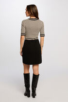 Robe tricot courte ajustée sable femme