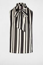 Striped sleeveless blouse multicolor women