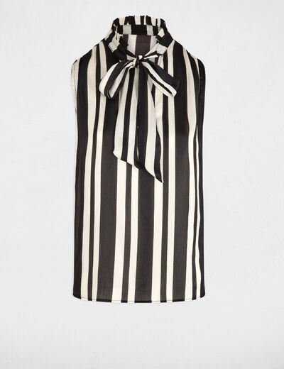 Striped sleeveless blouse multicolor women