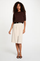 High-waisted pencil skirt beige women