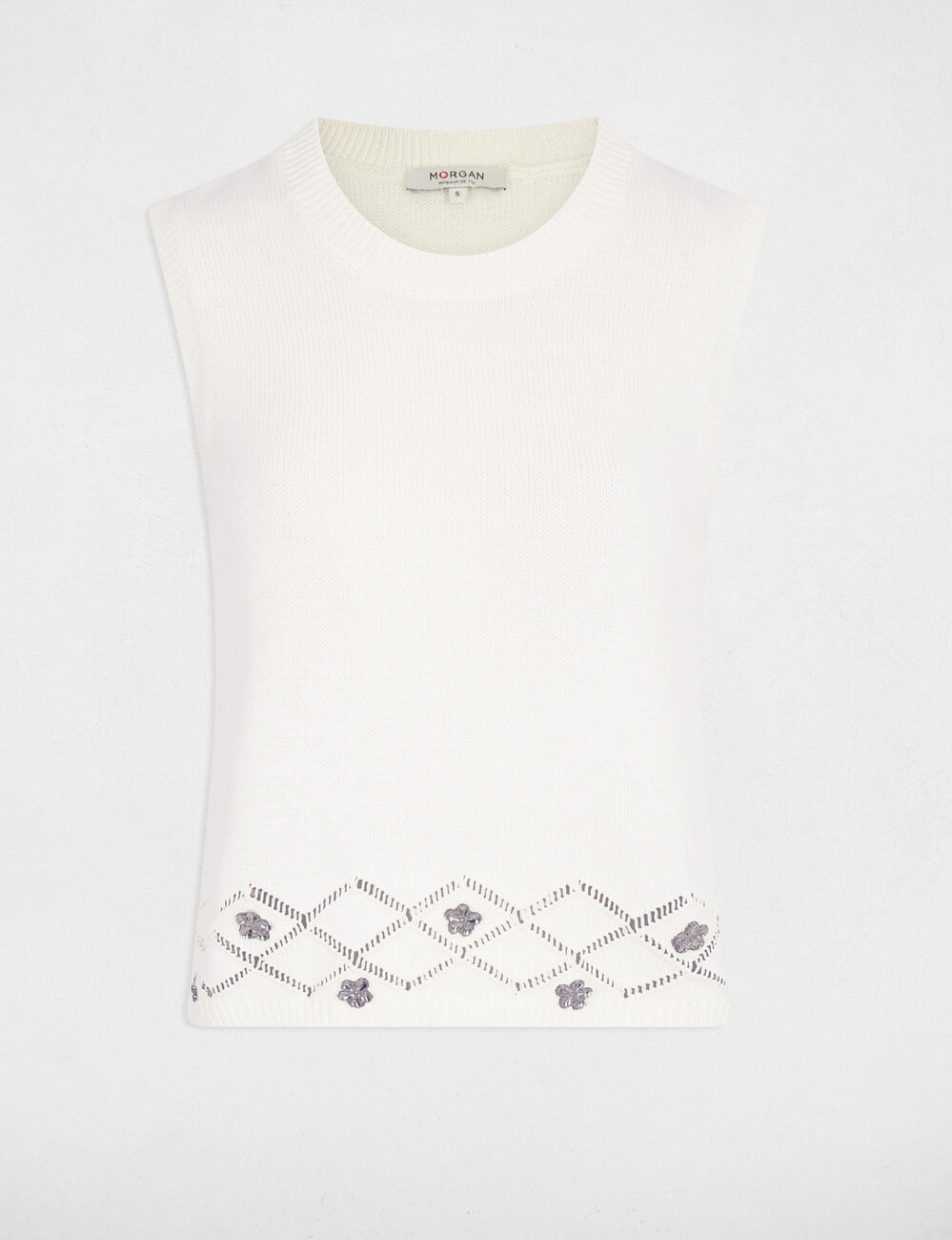 Sleeveless sweater white women