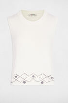 Sleeveless sweater white women