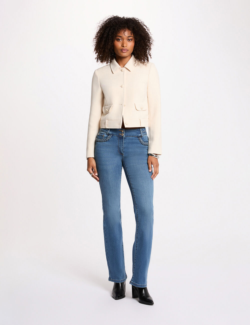 Short jacket cream women