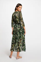 Printed loose maxi dress multicolored women