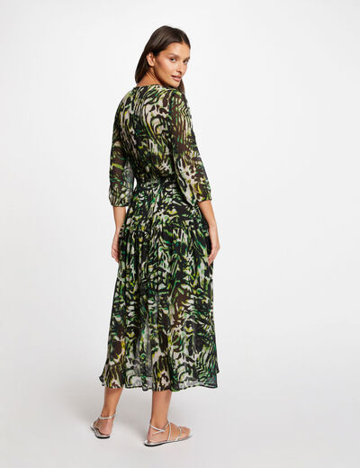 Printed loose maxi dress multicolored women