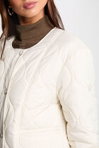 Short padded jacket ivory women