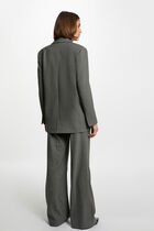 Long jacket studs details light grey women