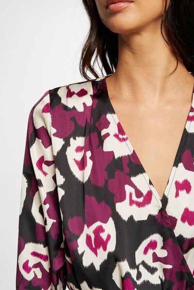 Long-sleeved blouse with floral print multico ladies'