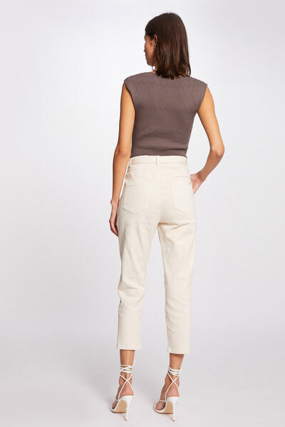 Zipped jumper with short sleeves khaki green ladies'