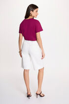 Round neck t-shirt plum women