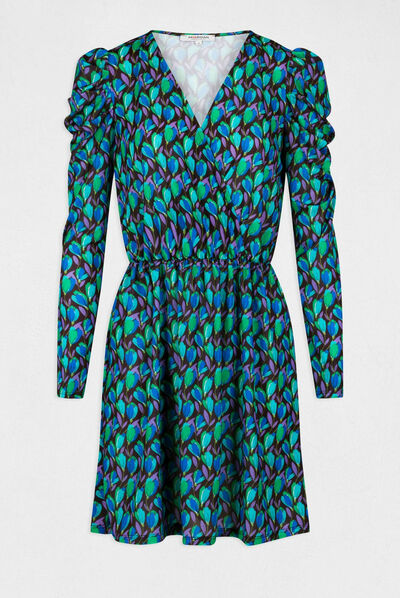 Straight dress with floral print multico ladies'