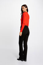Bootcut jeans with flap pockets black women
