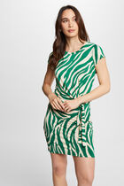 Printed fitted mini dress multicolored women