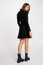 Short dress with round neck black women