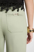 Jeans jambe large vert clair femme
